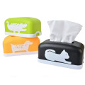 Cartoon Animal Design Plastic Tissue Box (ZJH013)